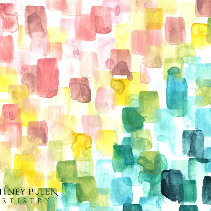 Abstract Rainbow Watercolor Brush Strokes